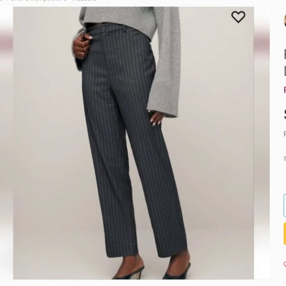 Reformation Pants - Reformation 4P Pinstripe Trouser